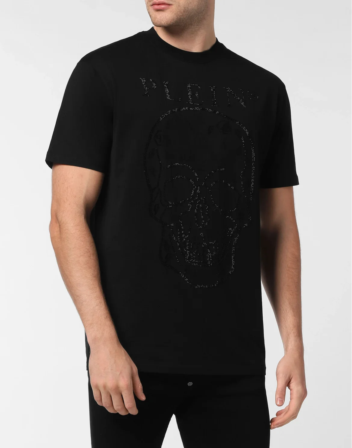 T-shirt Round Neck SS with Crystals, цвет: Черный