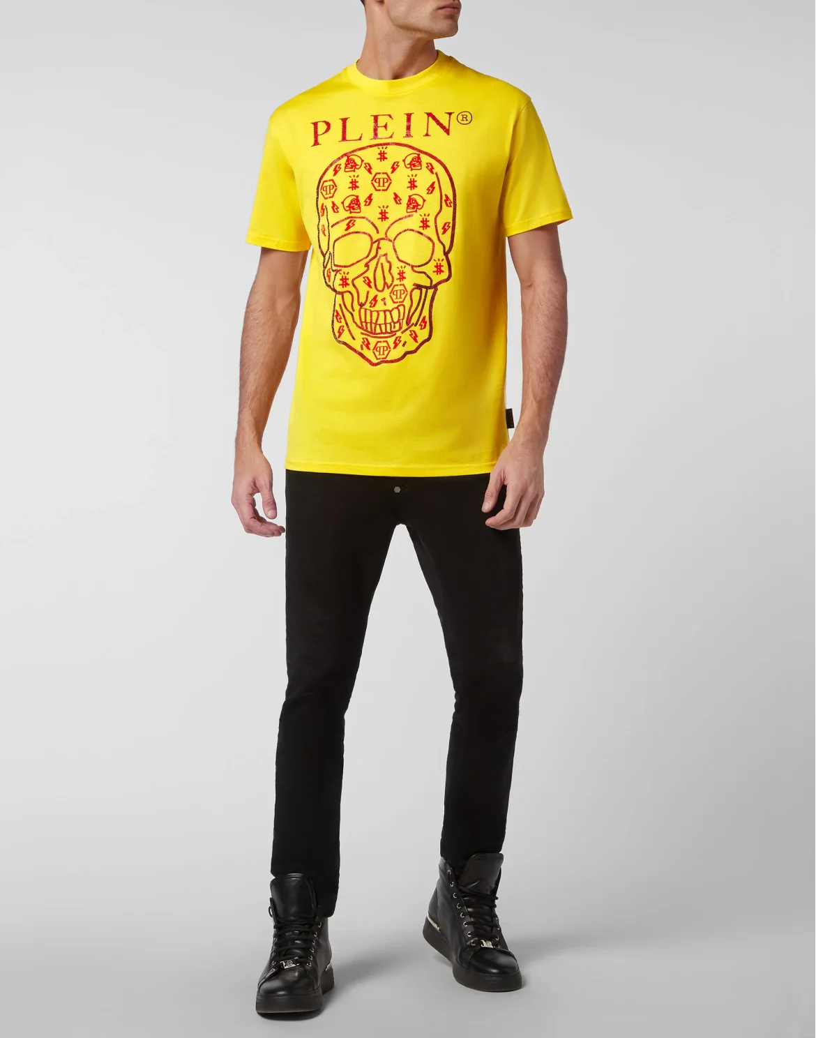 T-shirt Round Neck SS with Crystals, цвет: Желтый