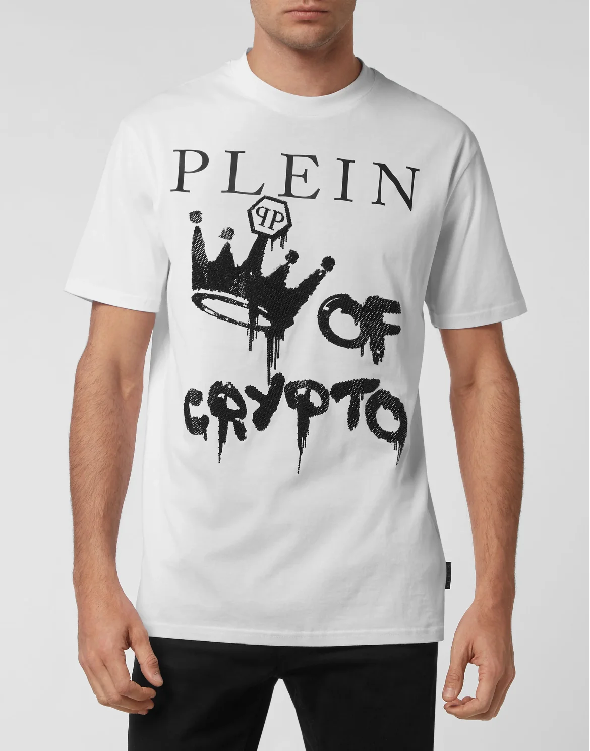 T-shirt Round Neck SS with Crystals, цвет: Белый