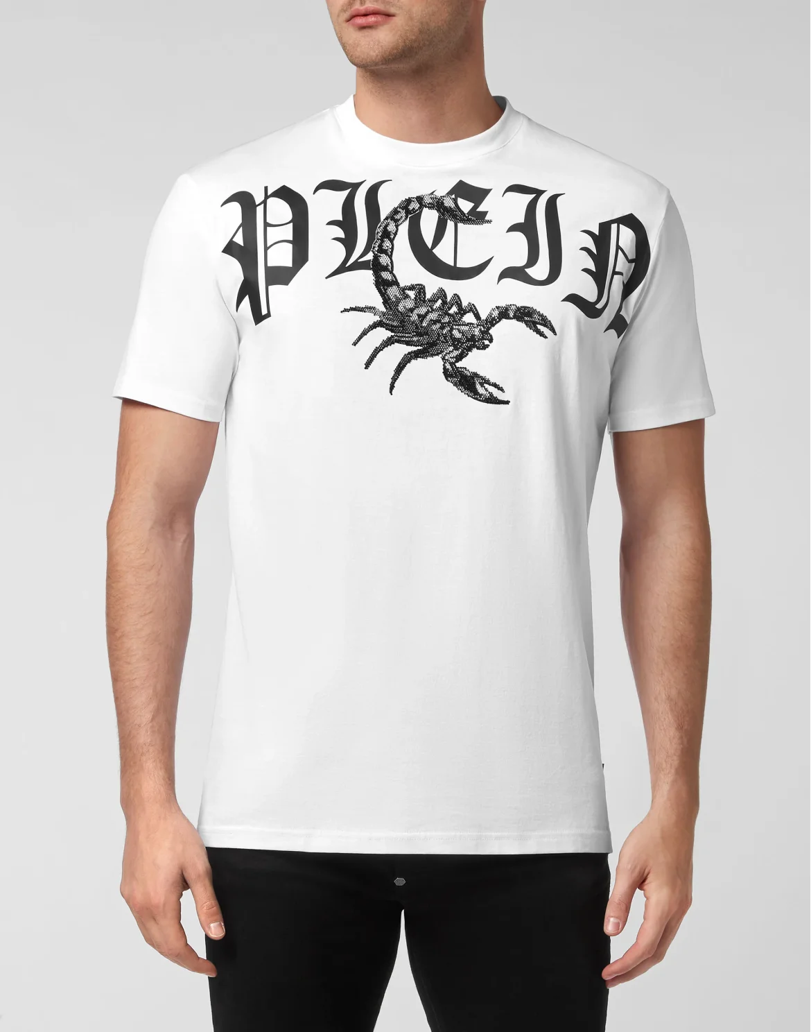 T-shirt Round Neck SS Scorpion with Crystals, цвет: Белый