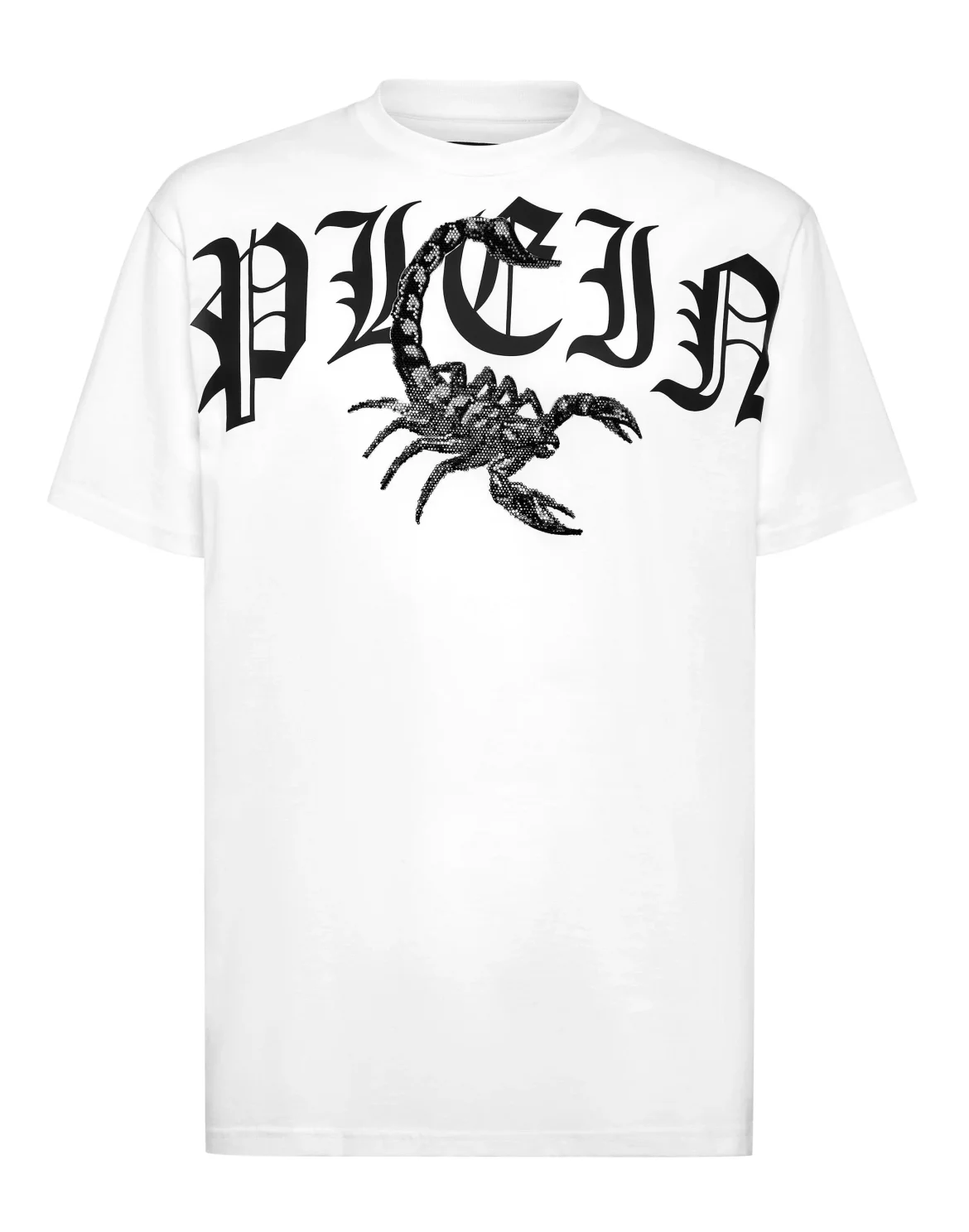 T-shirt Round Neck SS Scorpion with Crystals, цвет: Белый