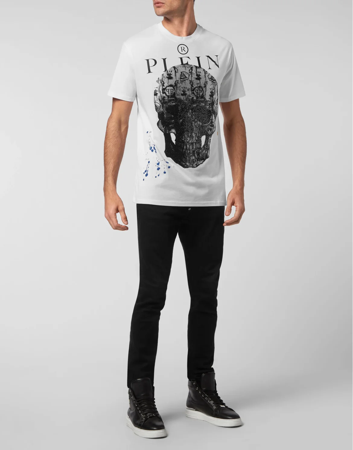 T-shirt Round Neck SS with Crystals, цвет: Белый