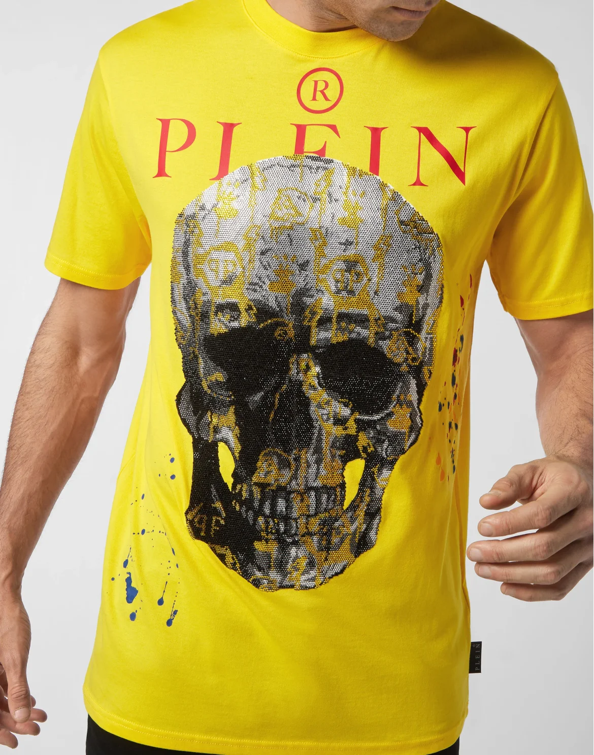 T-shirt Round Neck SS with Crystals, цвет: Желтый