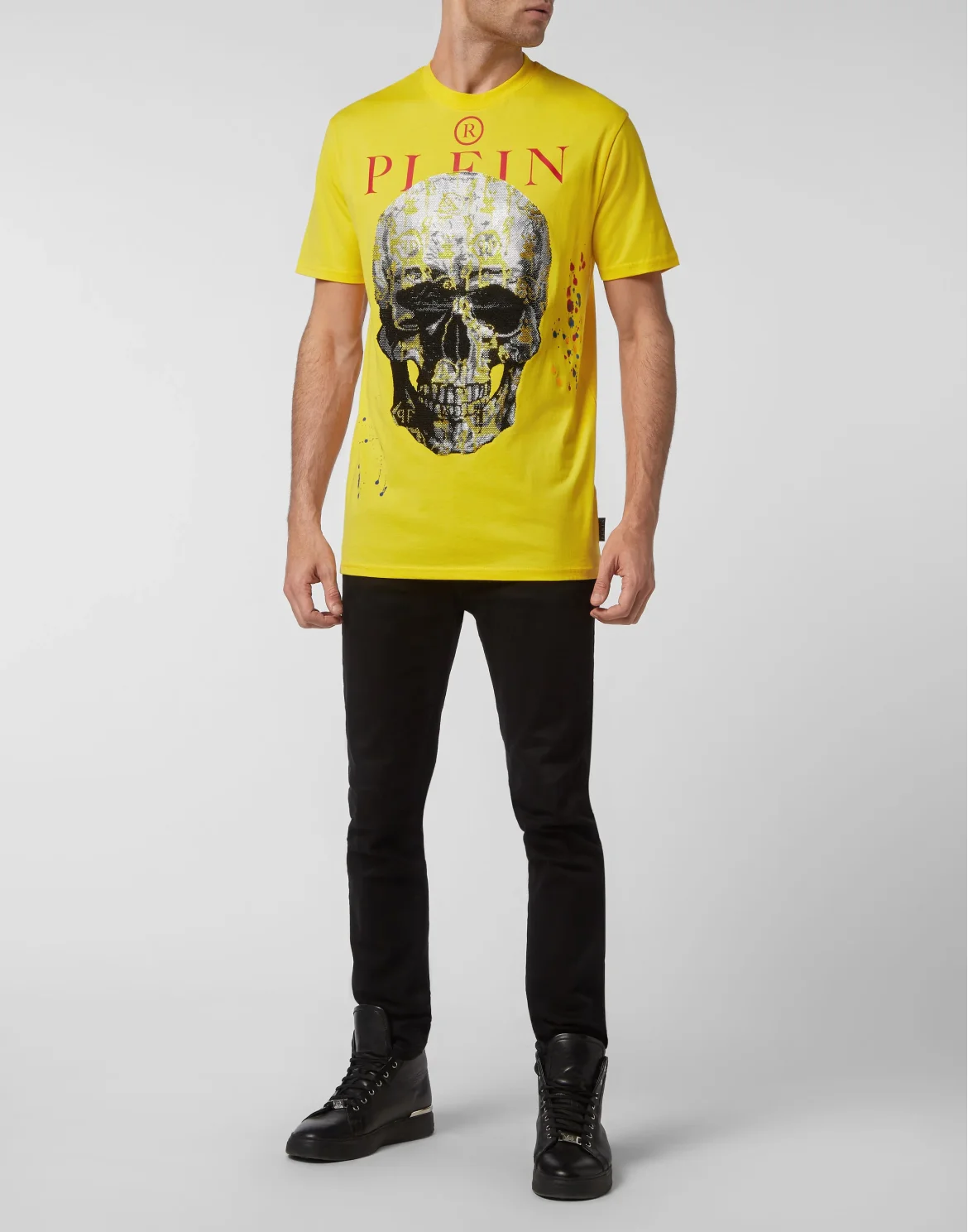 T-shirt Round Neck SS with Crystals, цвет: Желтый