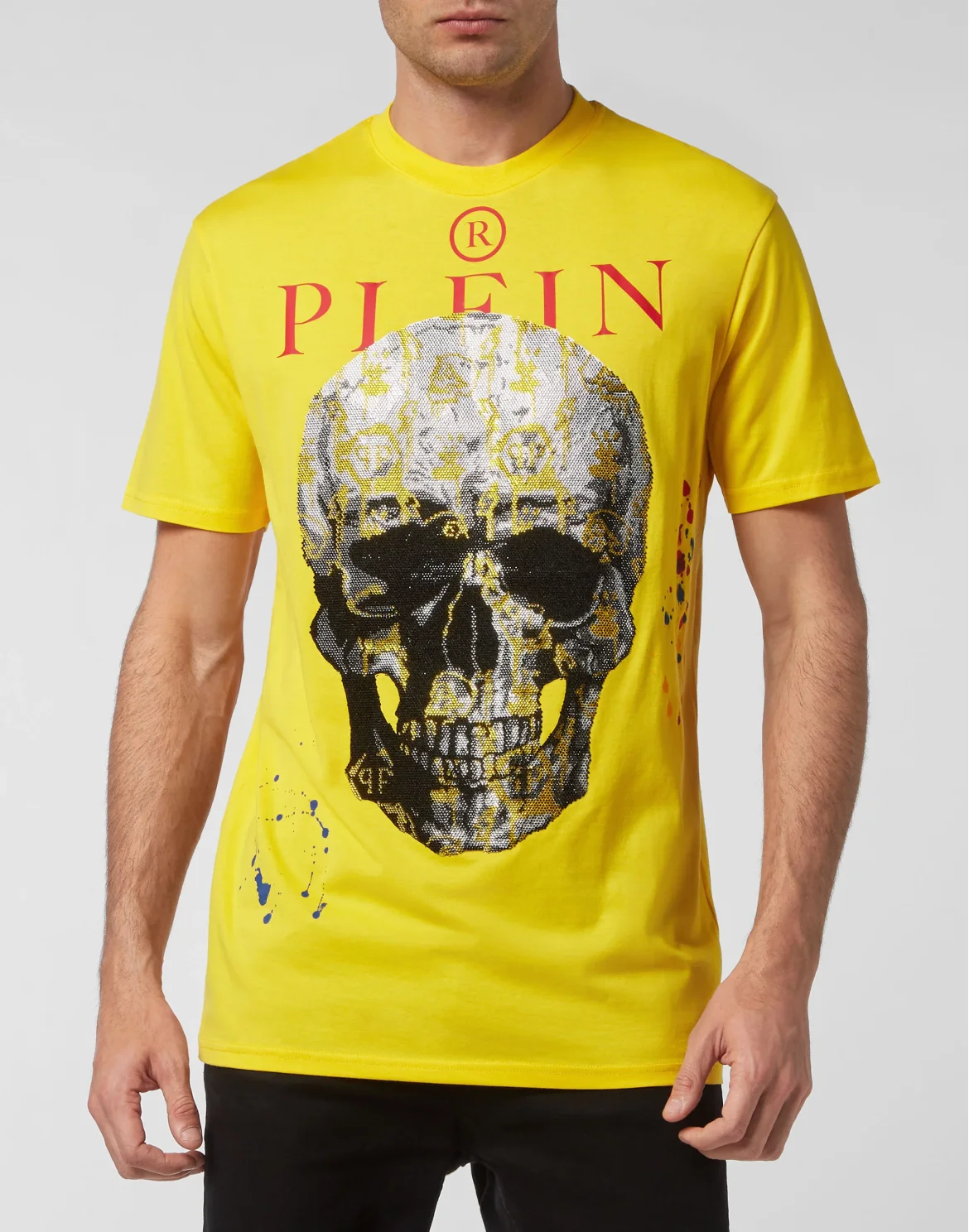 T-shirt Round Neck SS with Crystals, цвет: Желтый