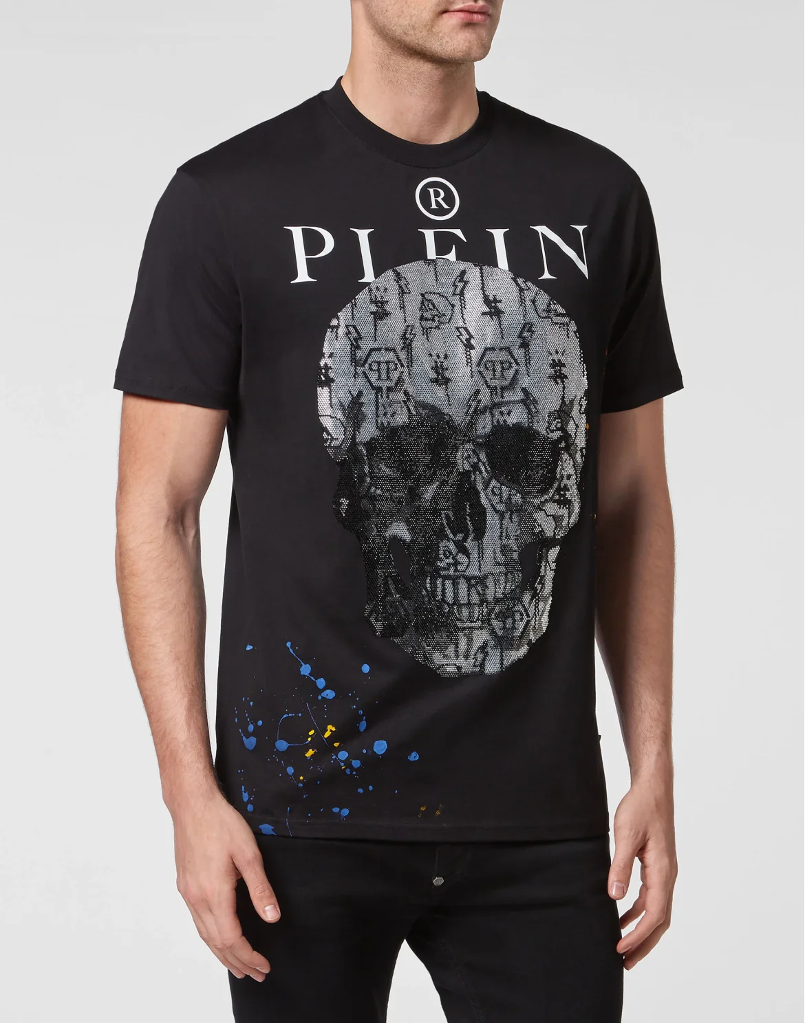 T-shirt Round Neck SS with Crystals, цвет: Черный