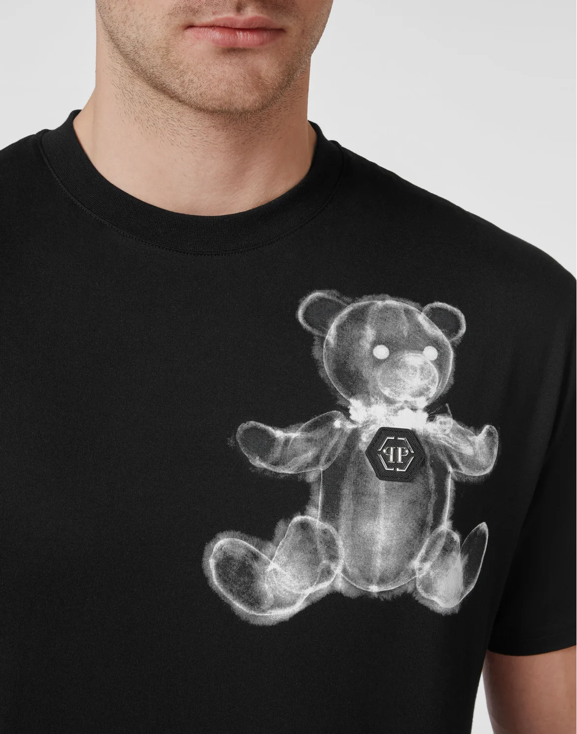 T-shirt Round Neck SS Teddy Bear, цвет: Черный