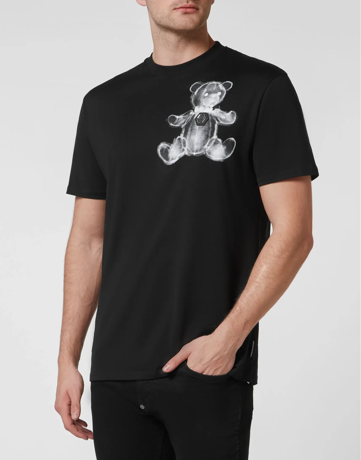 T-shirt Round Neck SS Teddy Bear, цвет: Черный