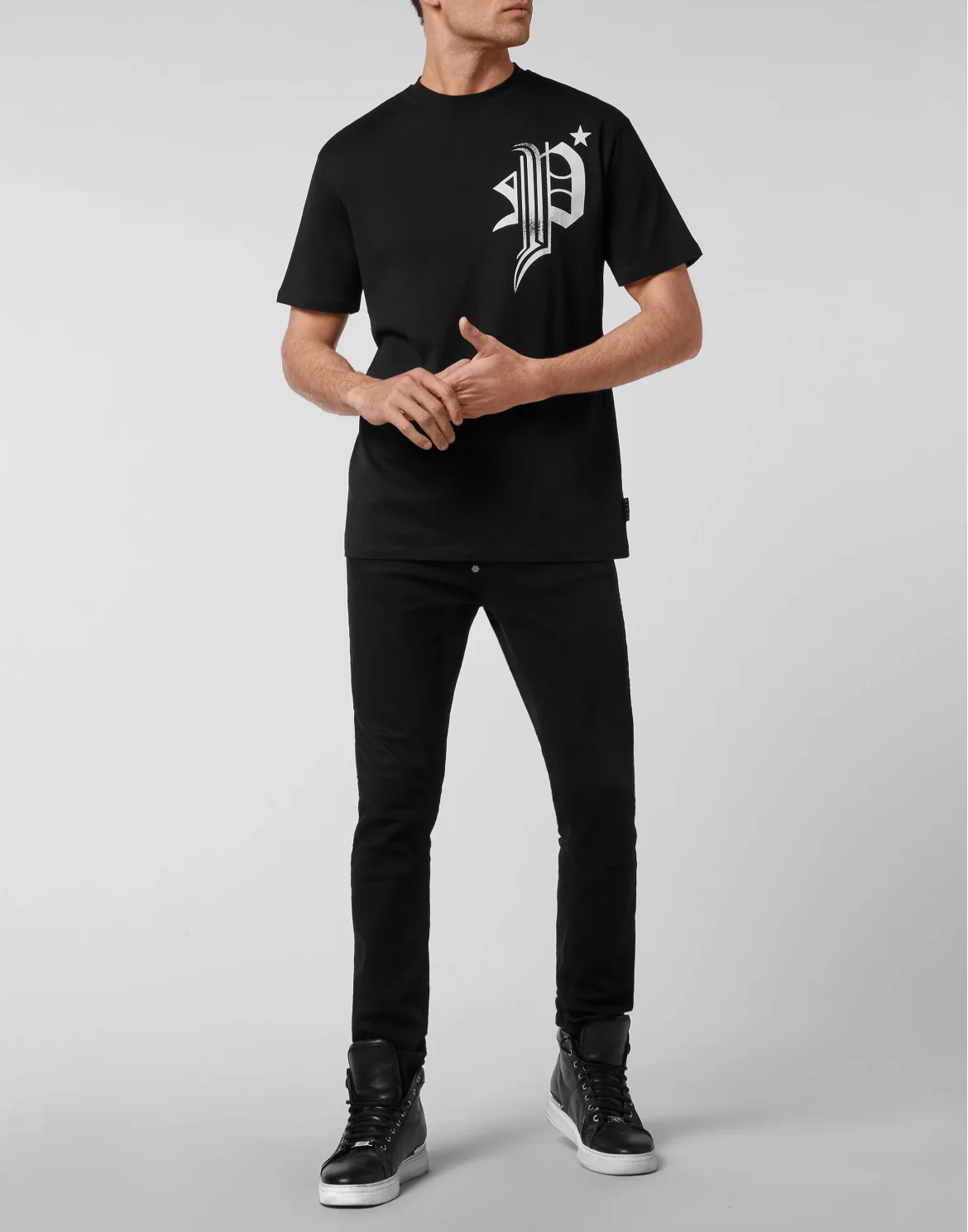 T-shirt Round Neck SS Skull, цвет: Черный