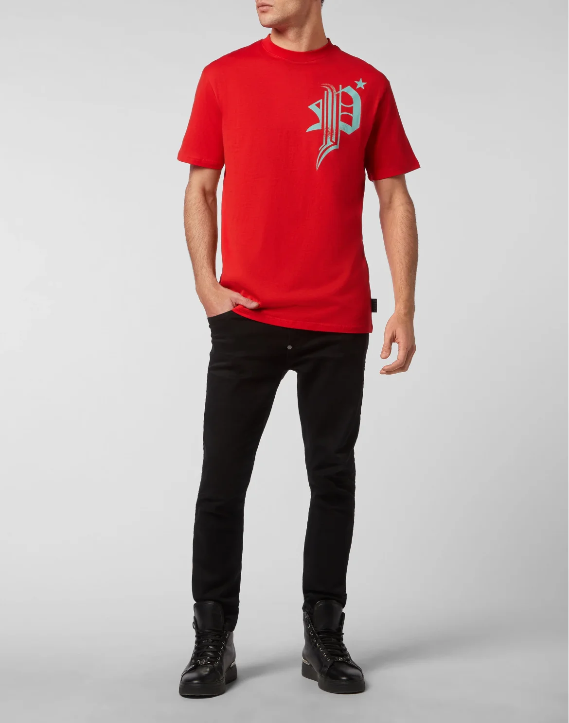 T-shirt Round Neck SS Skull, цвет: Красный