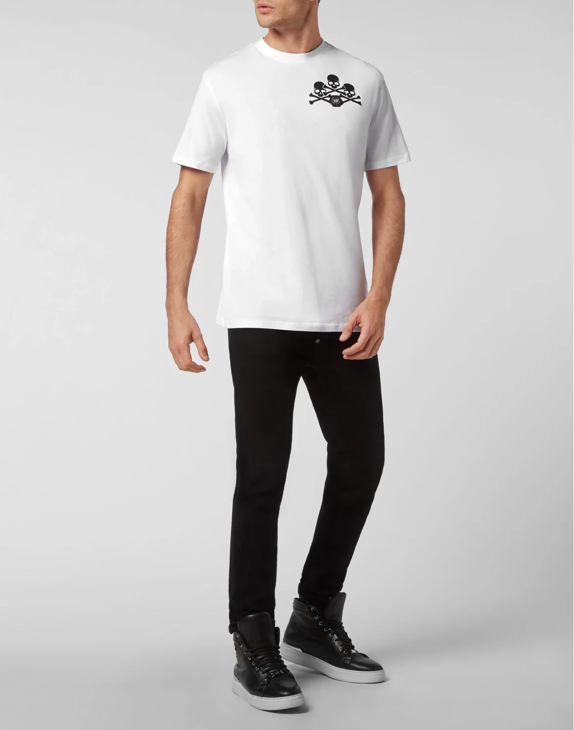 T-shirt Round Neck SS Skull, цвет: Белый