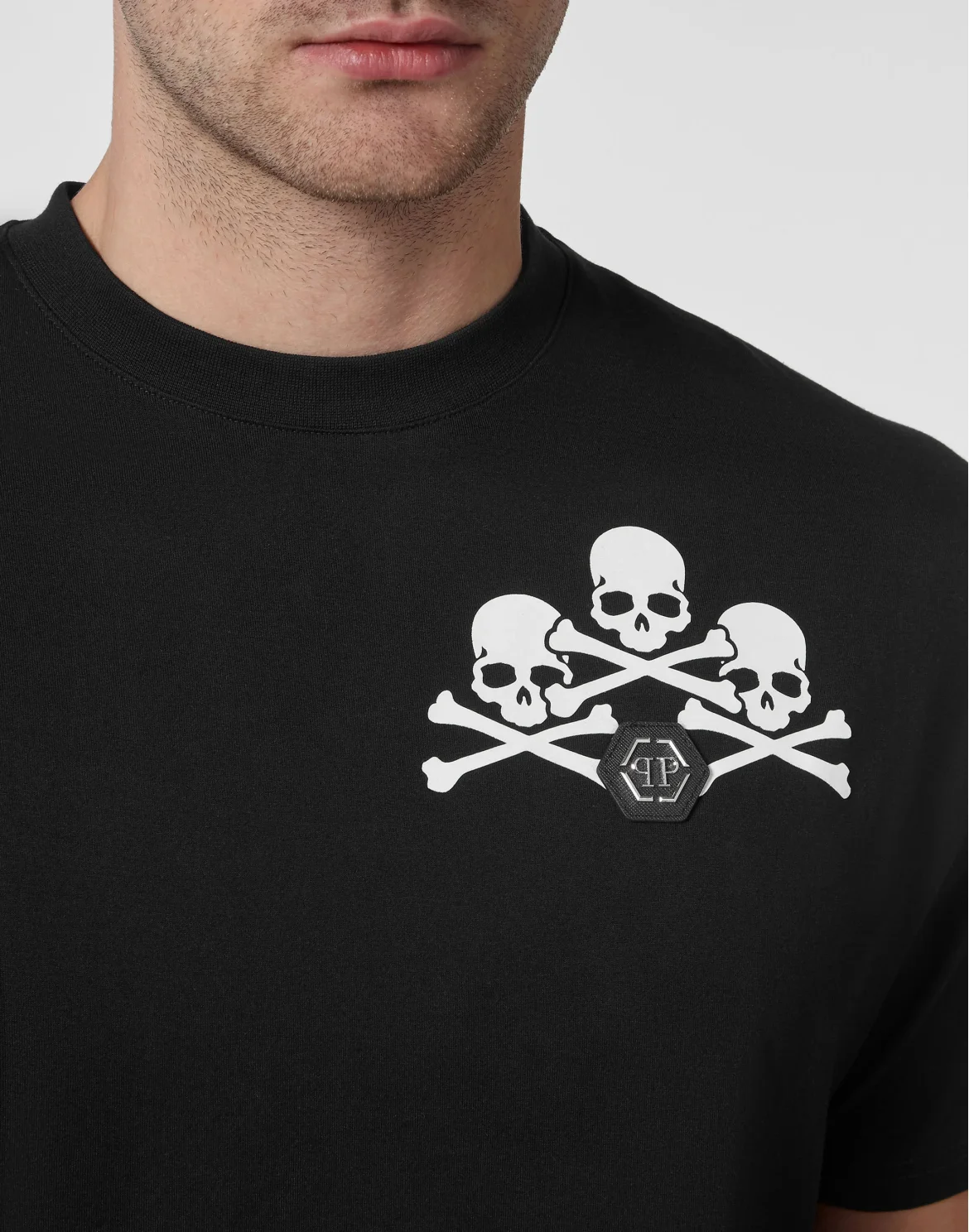 T-shirt Round Neck SS Skull, цвет: Черный