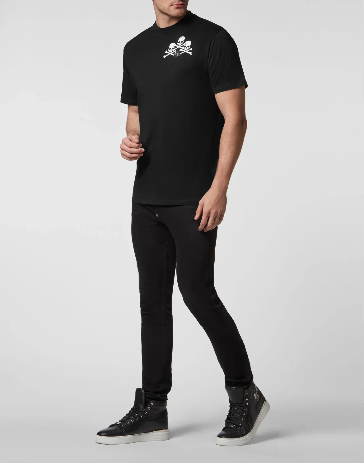 T-shirt Round Neck SS Skull, цвет: Черный