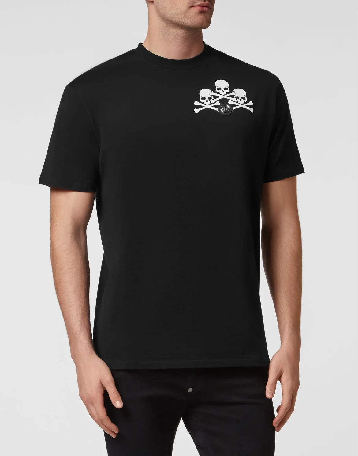 T-shirt Round Neck SS Skull, цвет: Черный
