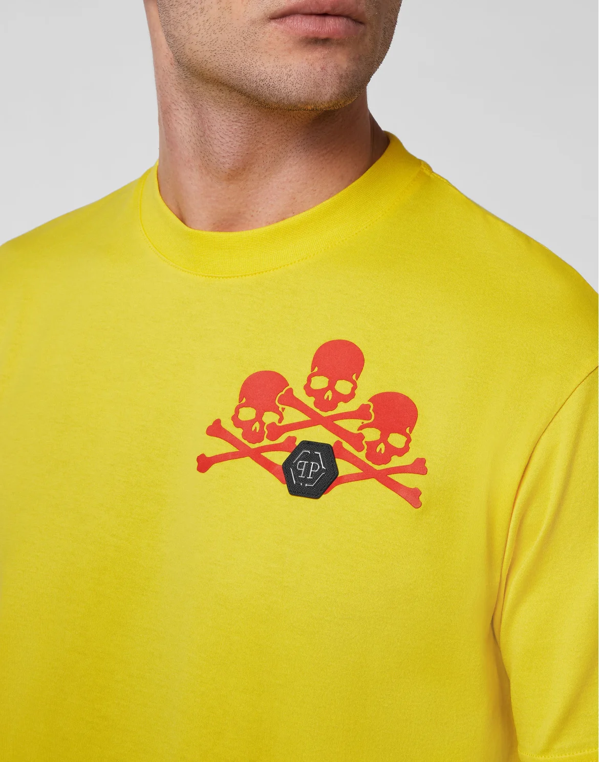 T-shirt Round Neck SS Skull, цвет: Желтый