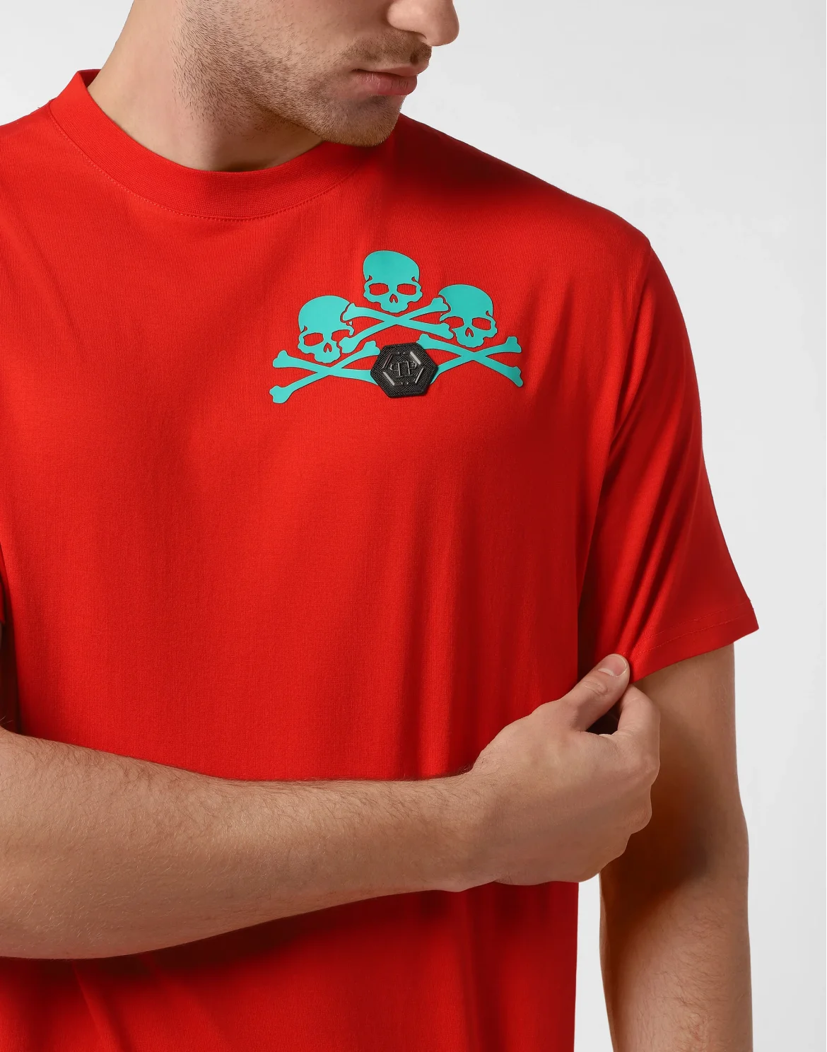 T-shirt Round Neck SS Skull, цвет: Красный