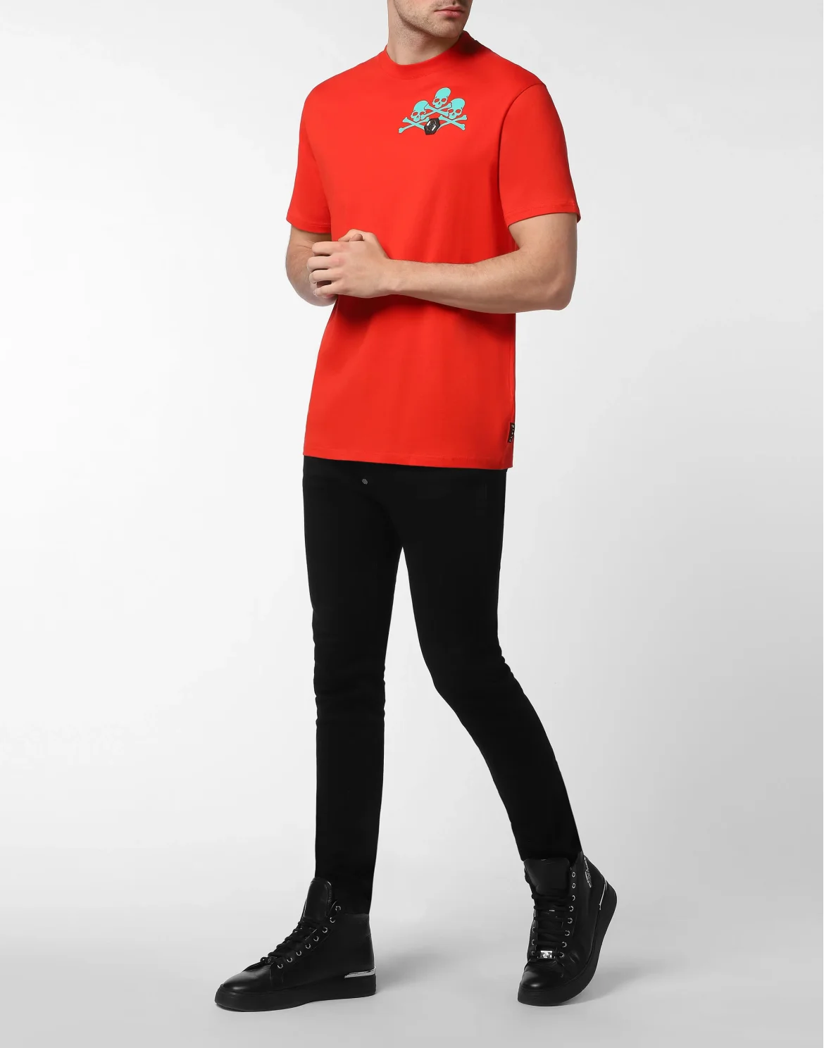 T-shirt Round Neck SS Skull, цвет: Красный