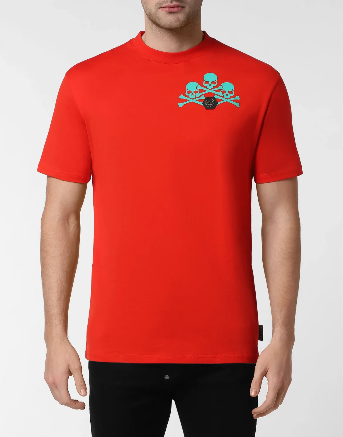 T-shirt Round Neck SS Skull, цвет: Красный