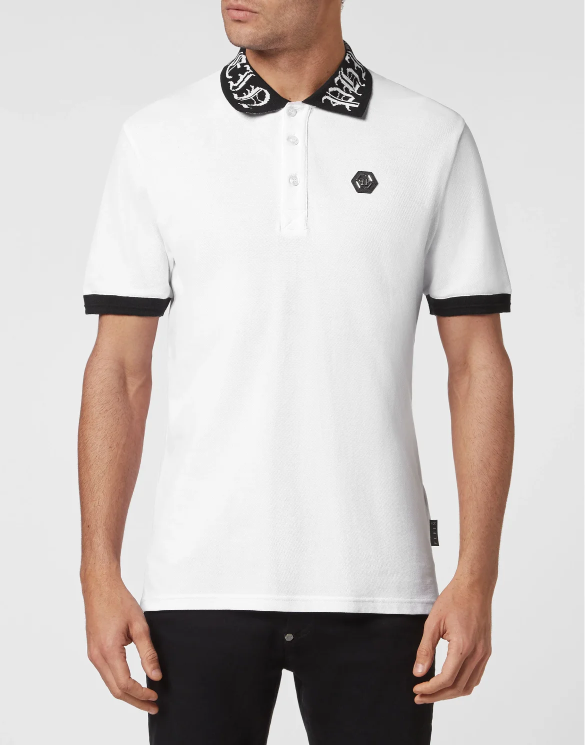 Slim Fit Polo SS Philipp Plein TM, цвет: Белый