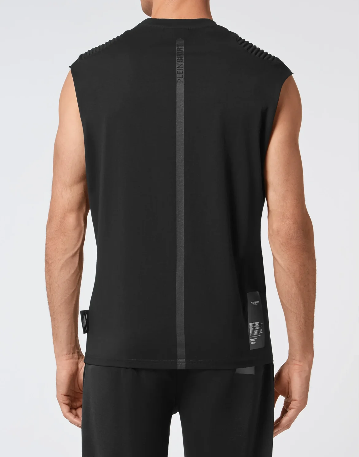 T-shirt Round Neck Sleeveless, цвет: Черный