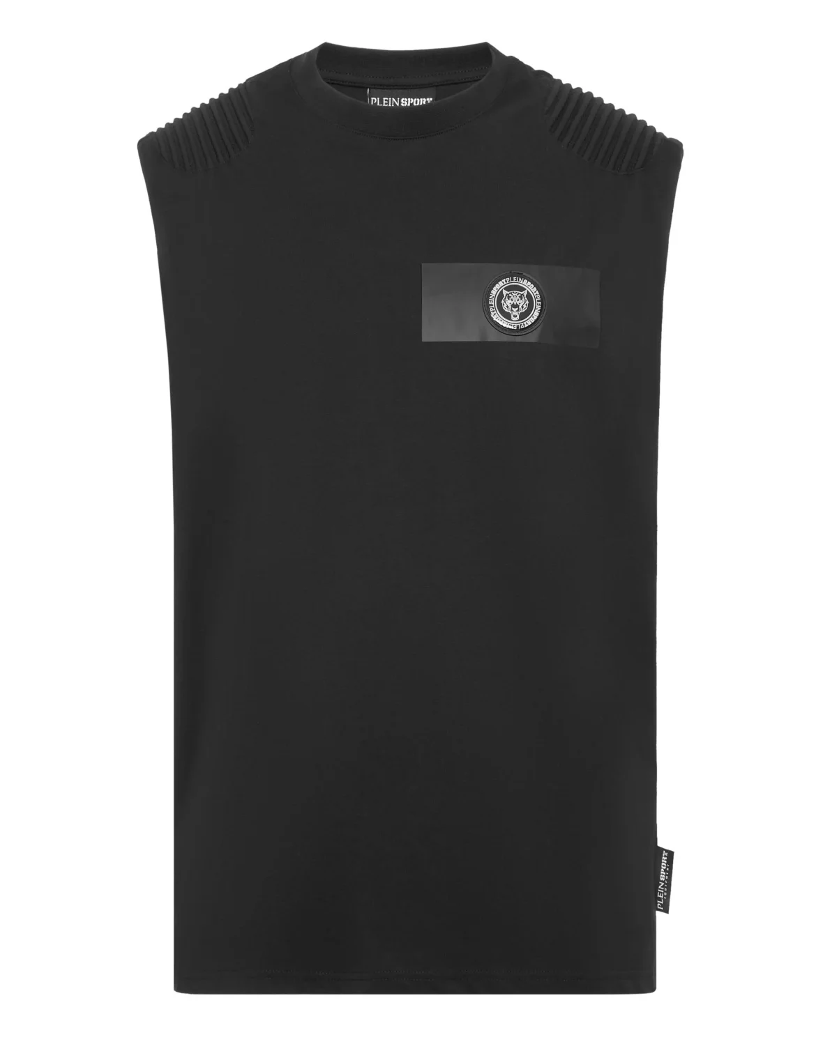 T-shirt Round Neck Sleeveless, цвет: Черный
