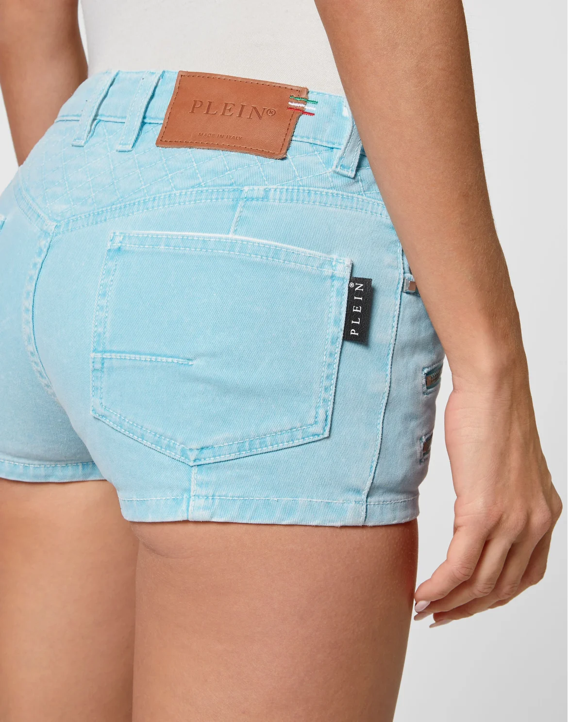 Denim Hot Pants Biker, цвет: Голубой