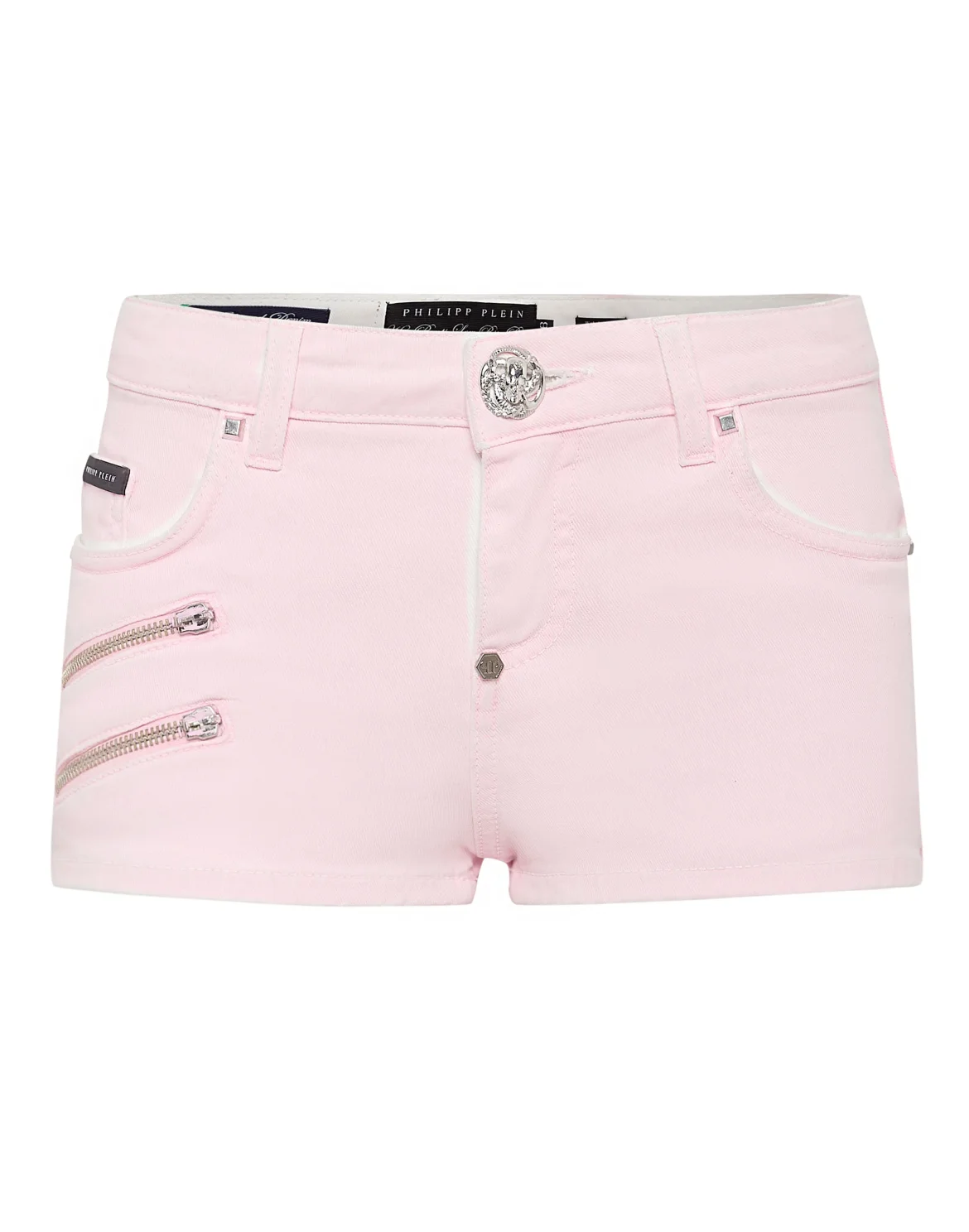 Denim Hot Pants Biker, цвет: Розовый