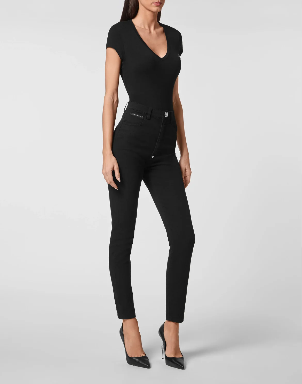 Denim Super High Waist Jegging Hexagon, цвет: Белый