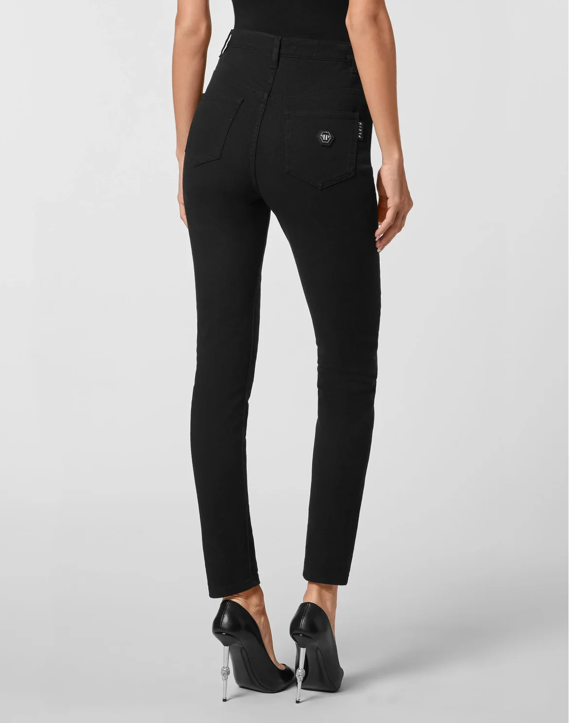 Denim Super High Waist Jegging Hexagon, цвет: Белый