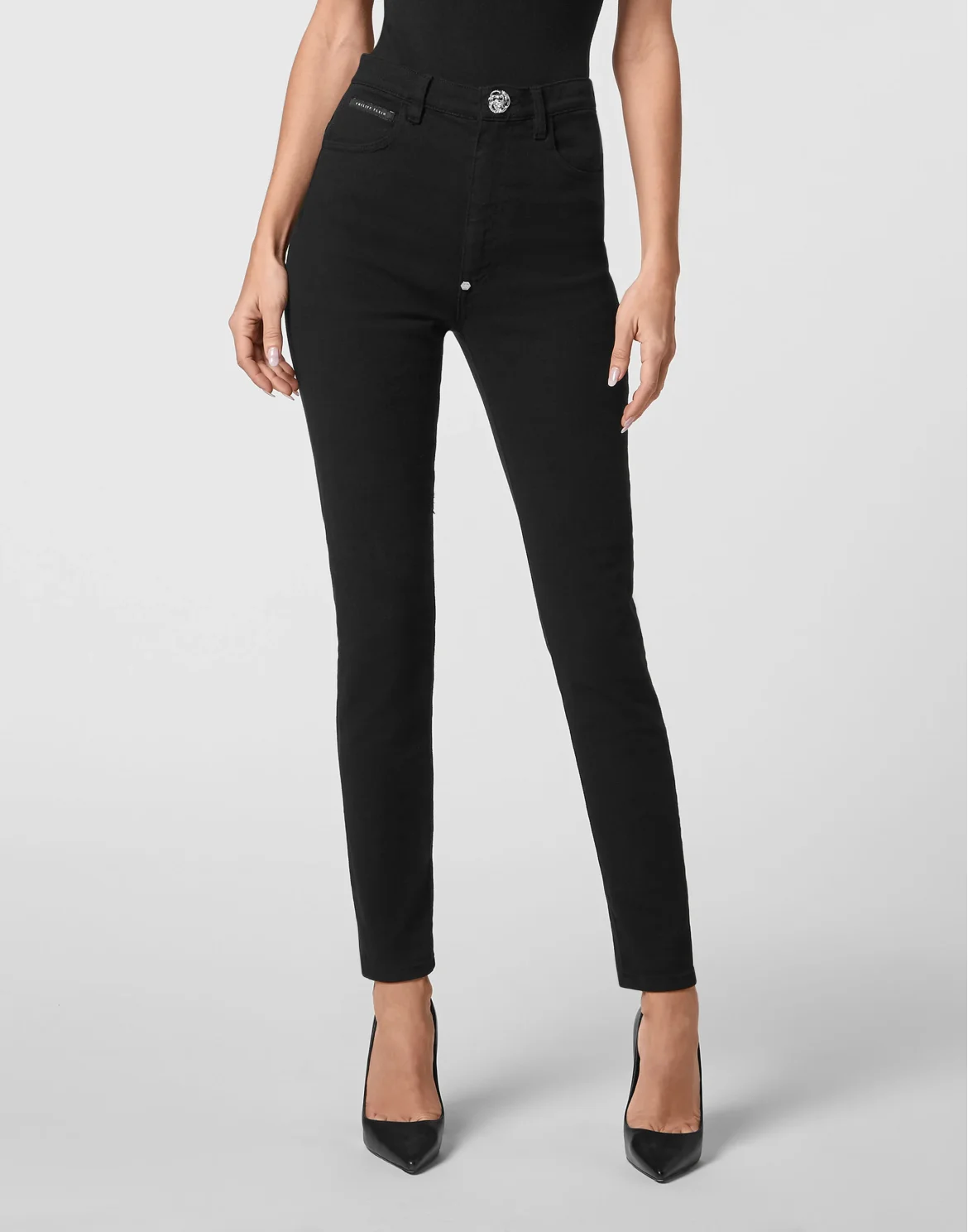 Denim Super High Waist Jegging Hexagon, цвет: Белый
