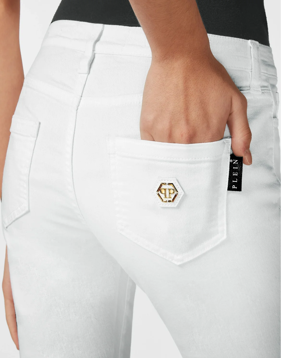 Denim Trousers Regular fit, цвет: Белый