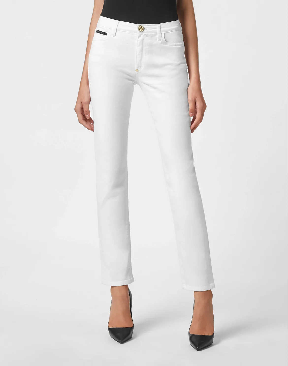Denim Trousers Regular fit, цвет: Белый