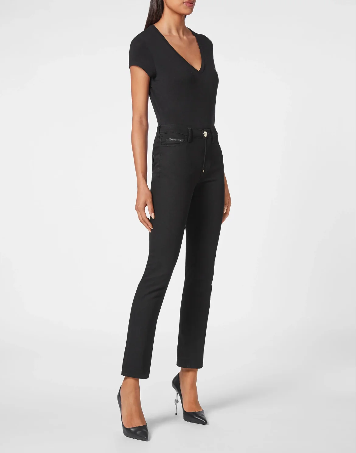 Denim Trousers Regular fit, цвет: Черный