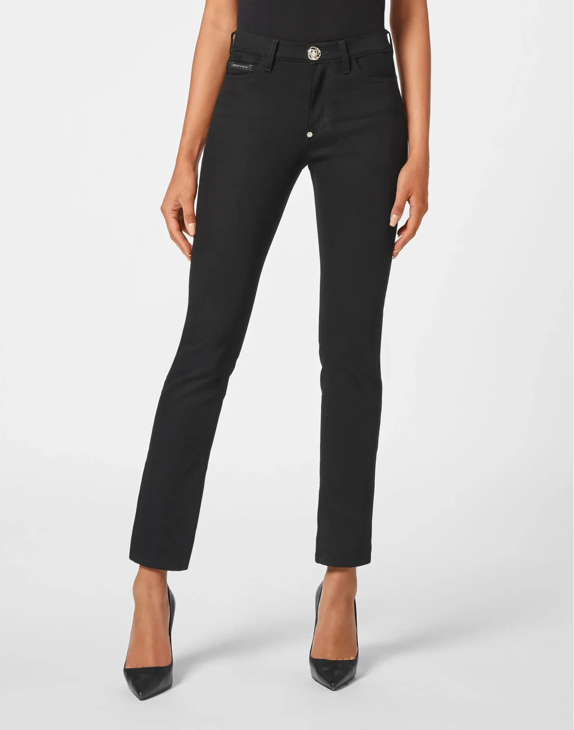 Denim Trousers Regular fit, цвет: Черный
