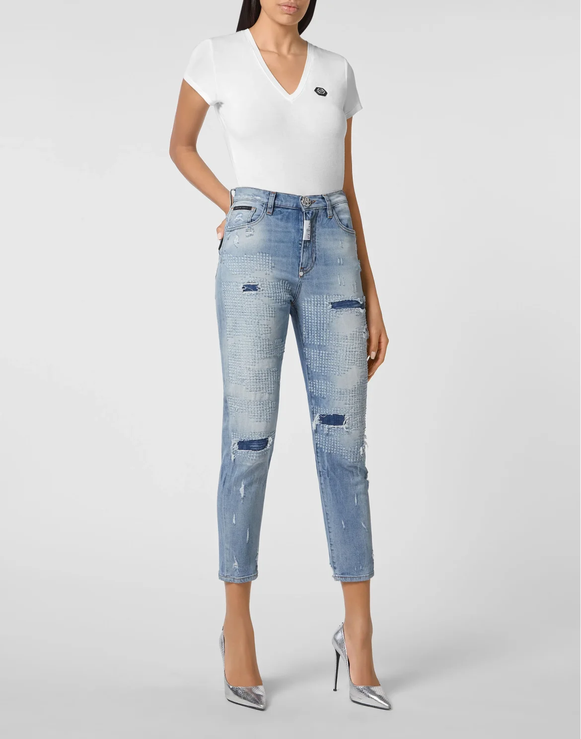 Denim Trousers Mom Fit, цвет: Синий