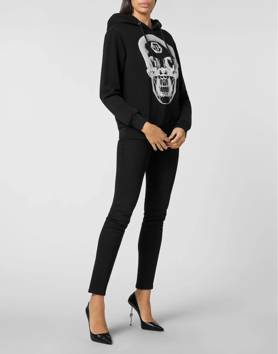 Hoodie Sweatjacket Skull, цвет: Черный
