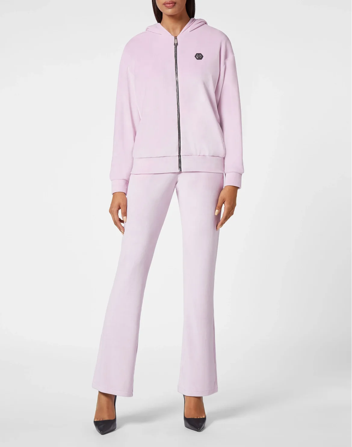 Hoodie Sweatjacket with Crystals, цвет: Розовый