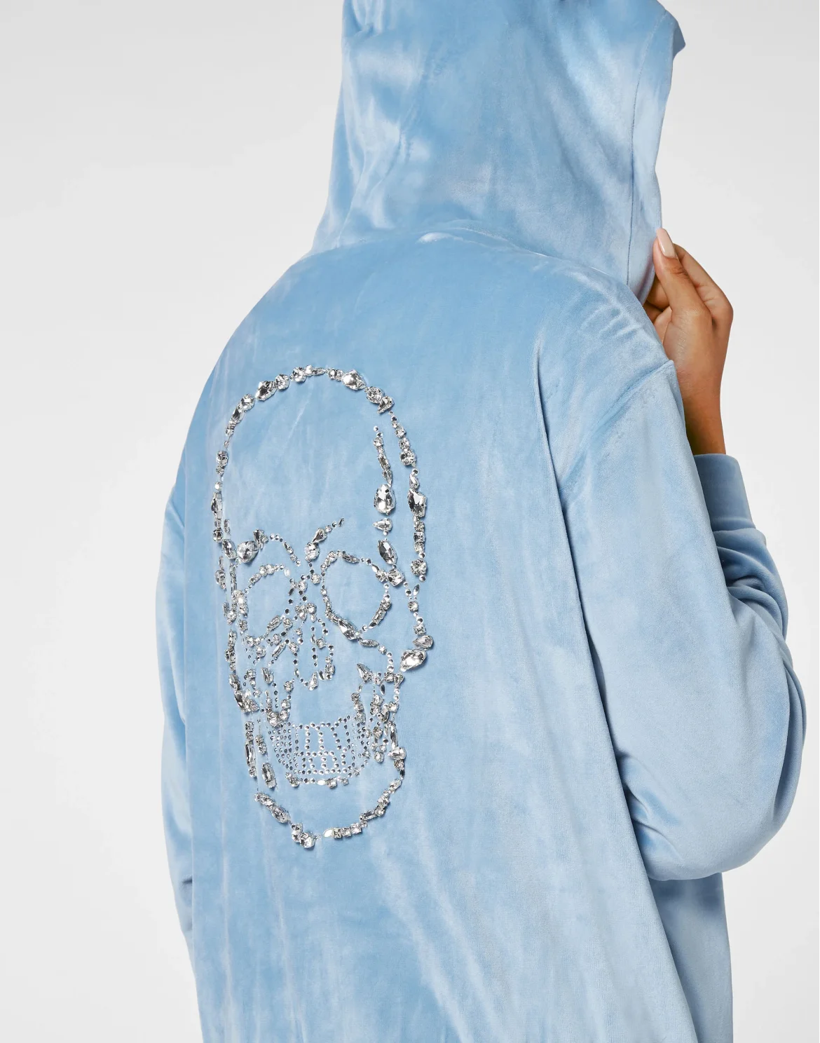 Hoodie Sweatjacket with Crystals, цвет: Синий