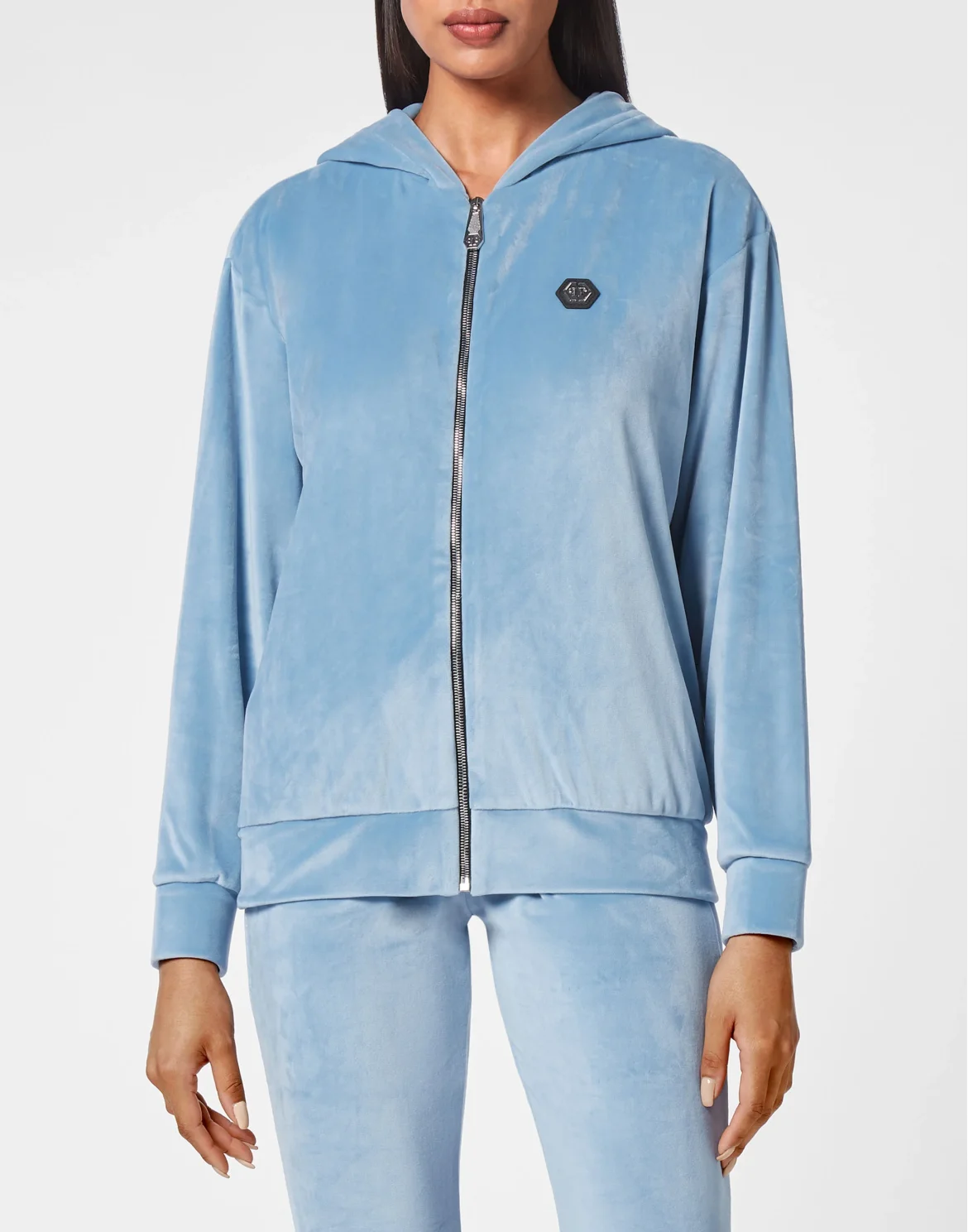 Hoodie Sweatjacket with Crystals, цвет: Синий