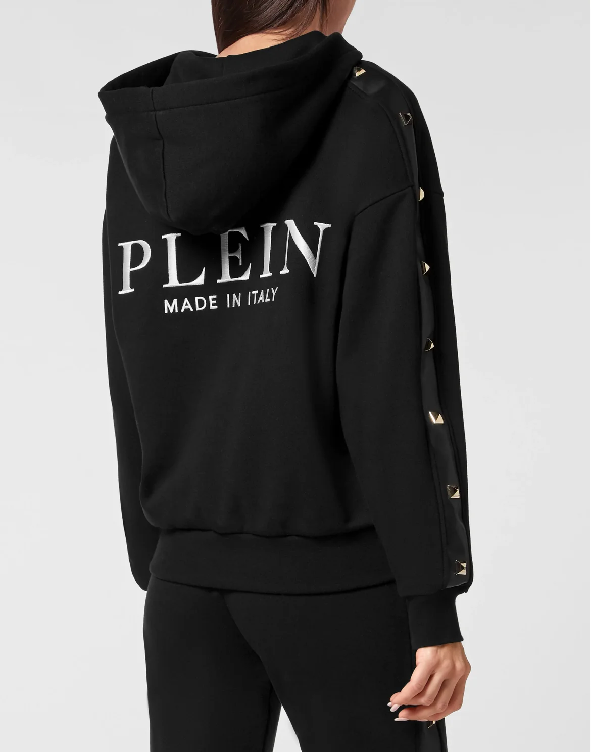 Hoodie Full Zip Studs, цвет: Черный
