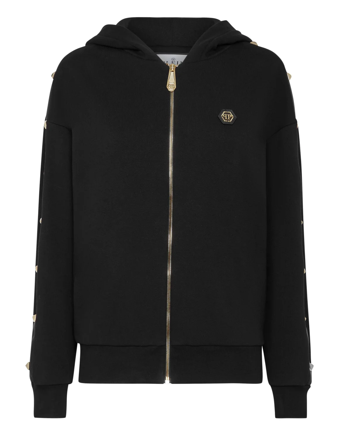 Hoodie Full Zip Studs, цвет: Черный