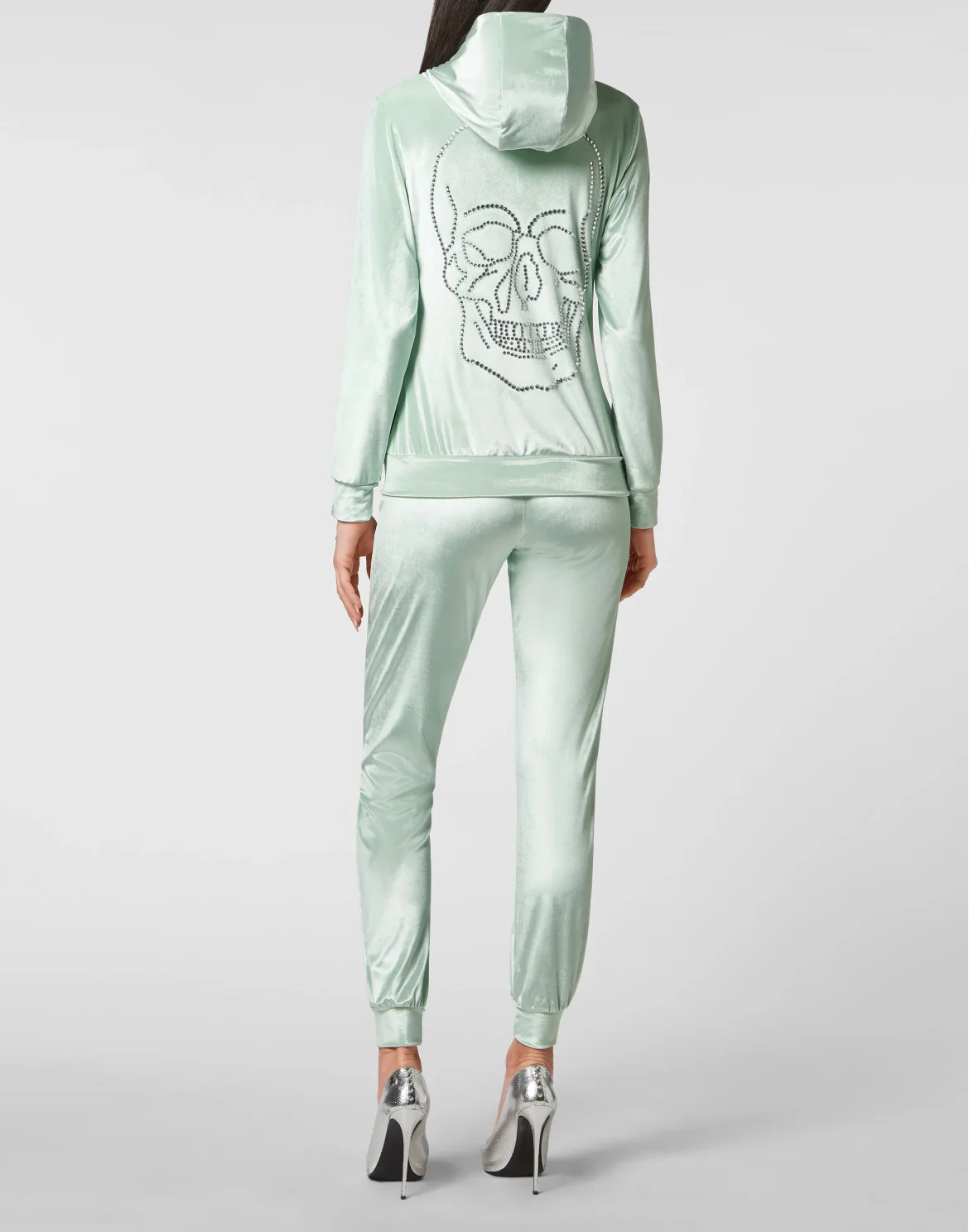 Tracksuit Hoodie/Trousers with Crystals, цвет: Зеленый