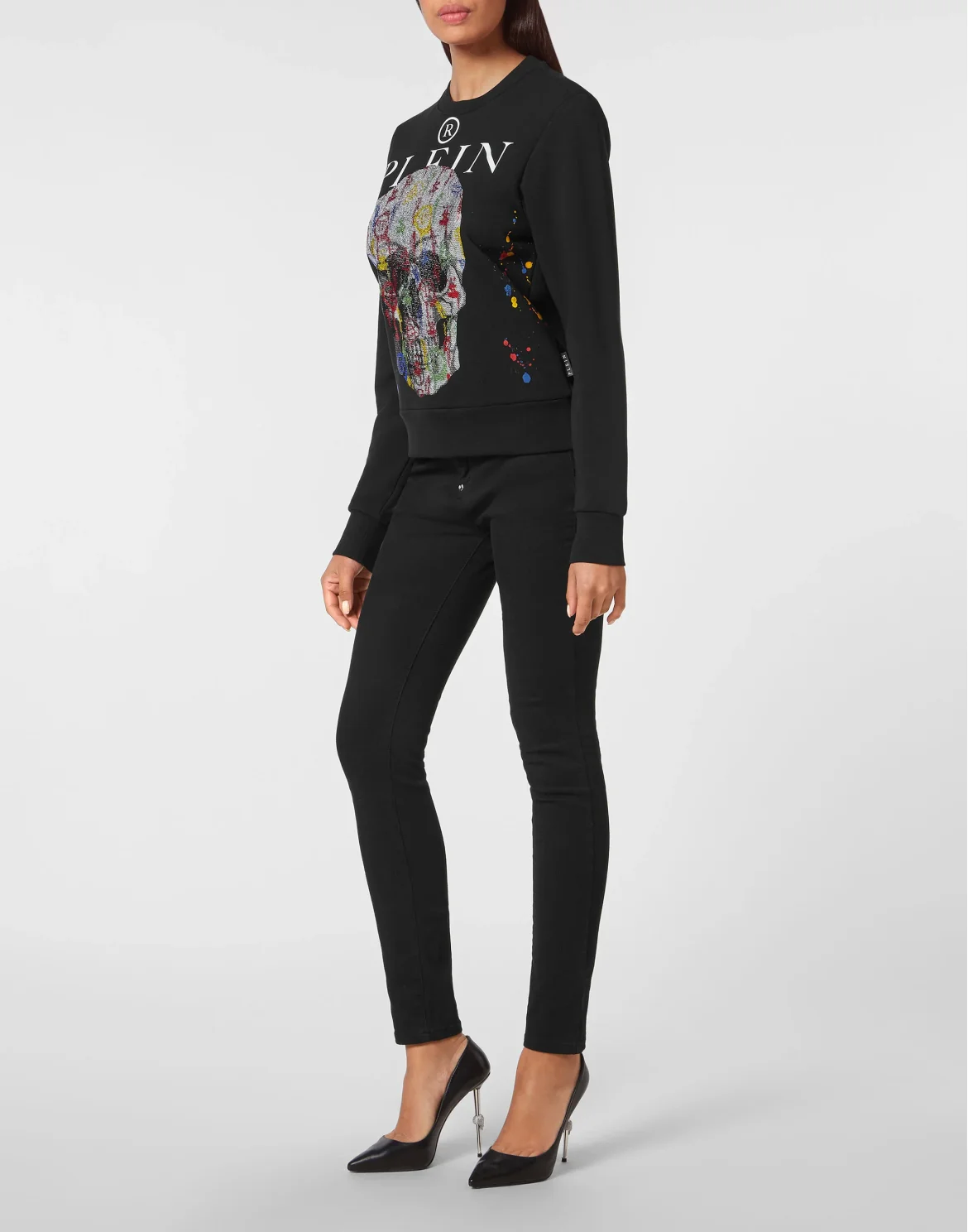 Sweatshirt LS Monogram with Crystals, цвет: Черный