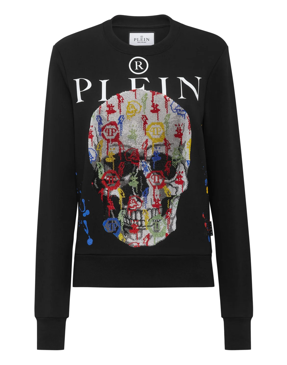 Sweatshirt LS Monogram with Crystals, цвет: Черный