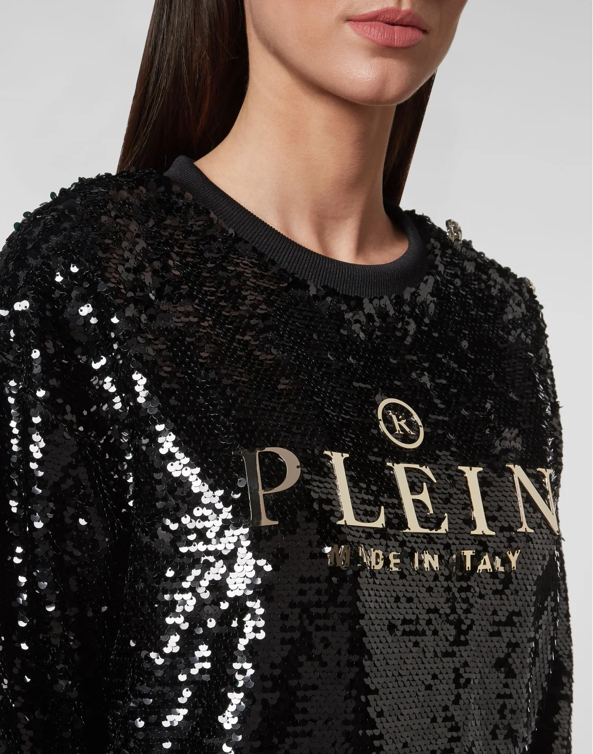 Sweatshirt LS Philipp Plein TM with Crystals, цвет: Черный