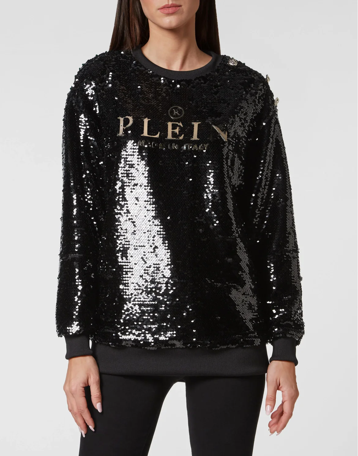 Sweatshirt LS Philipp Plein TM with Crystals, цвет: Черный