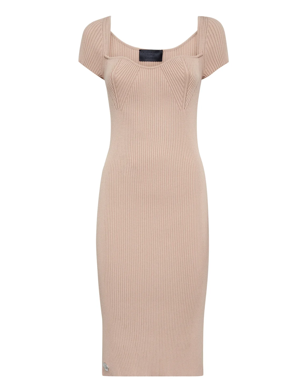 Knit Midi Dress, цвет: Бежевый