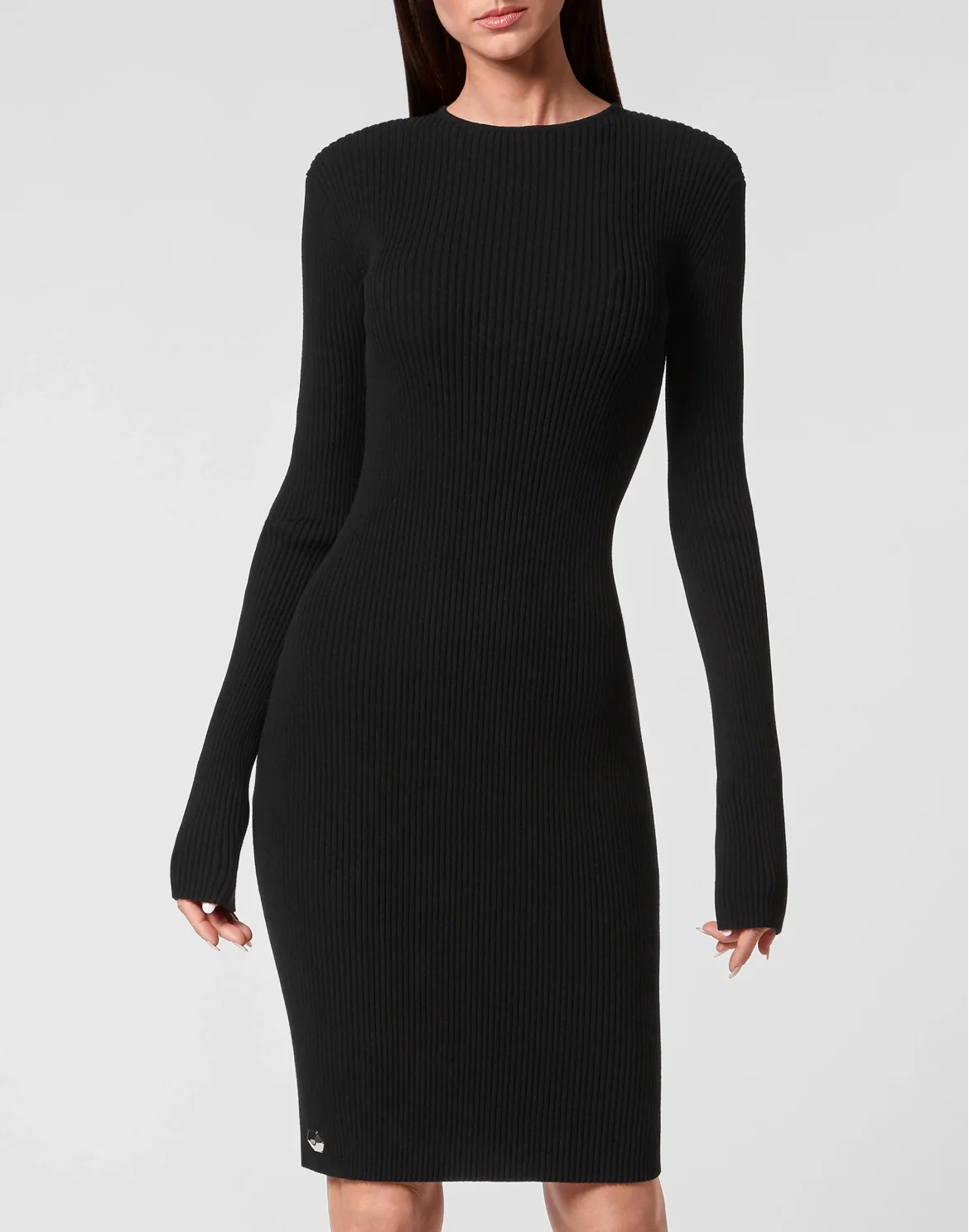 Knit Midi Criss Cross Dress, цвет: Черный