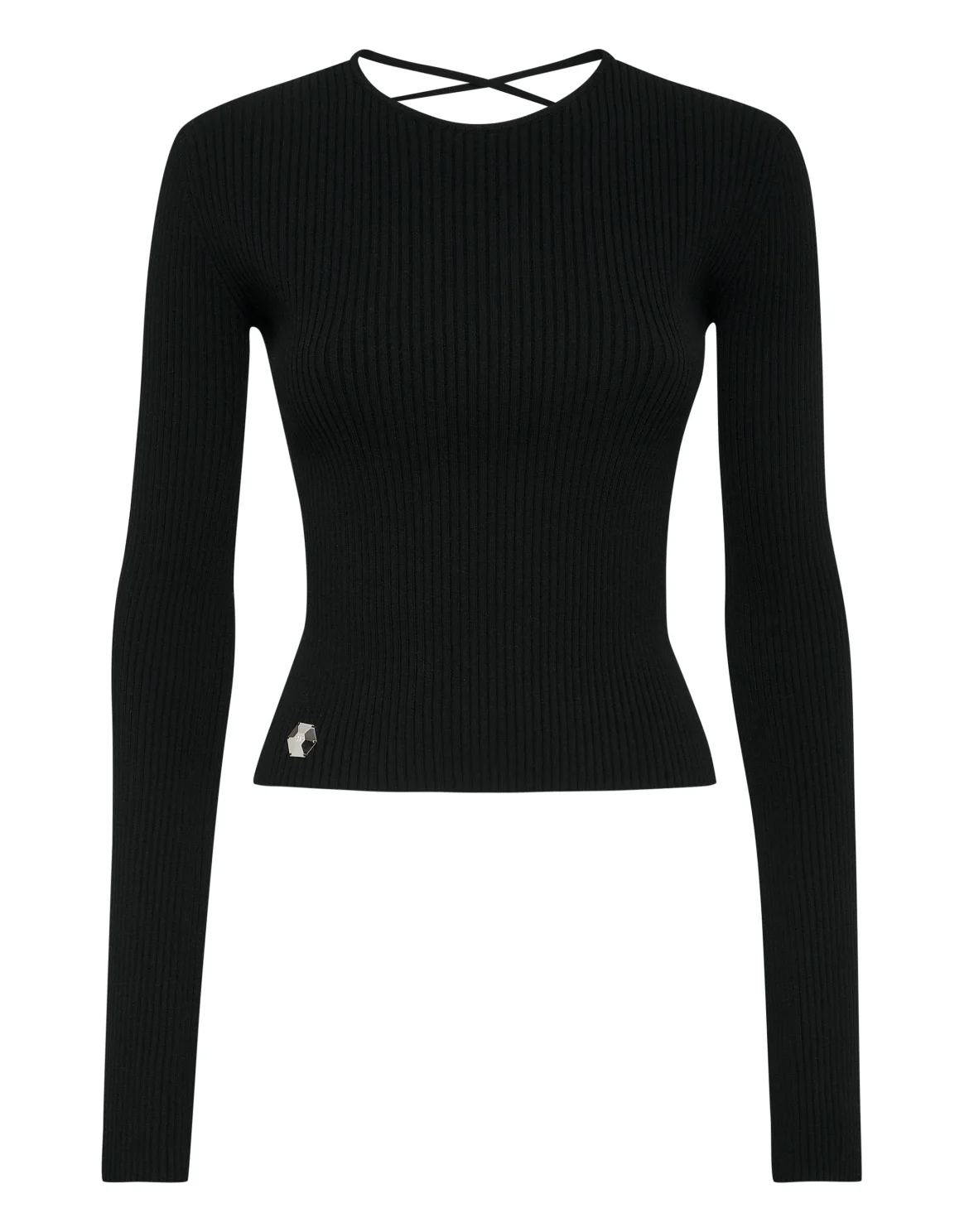 Knit Criss Cross Top, цвет: Черный