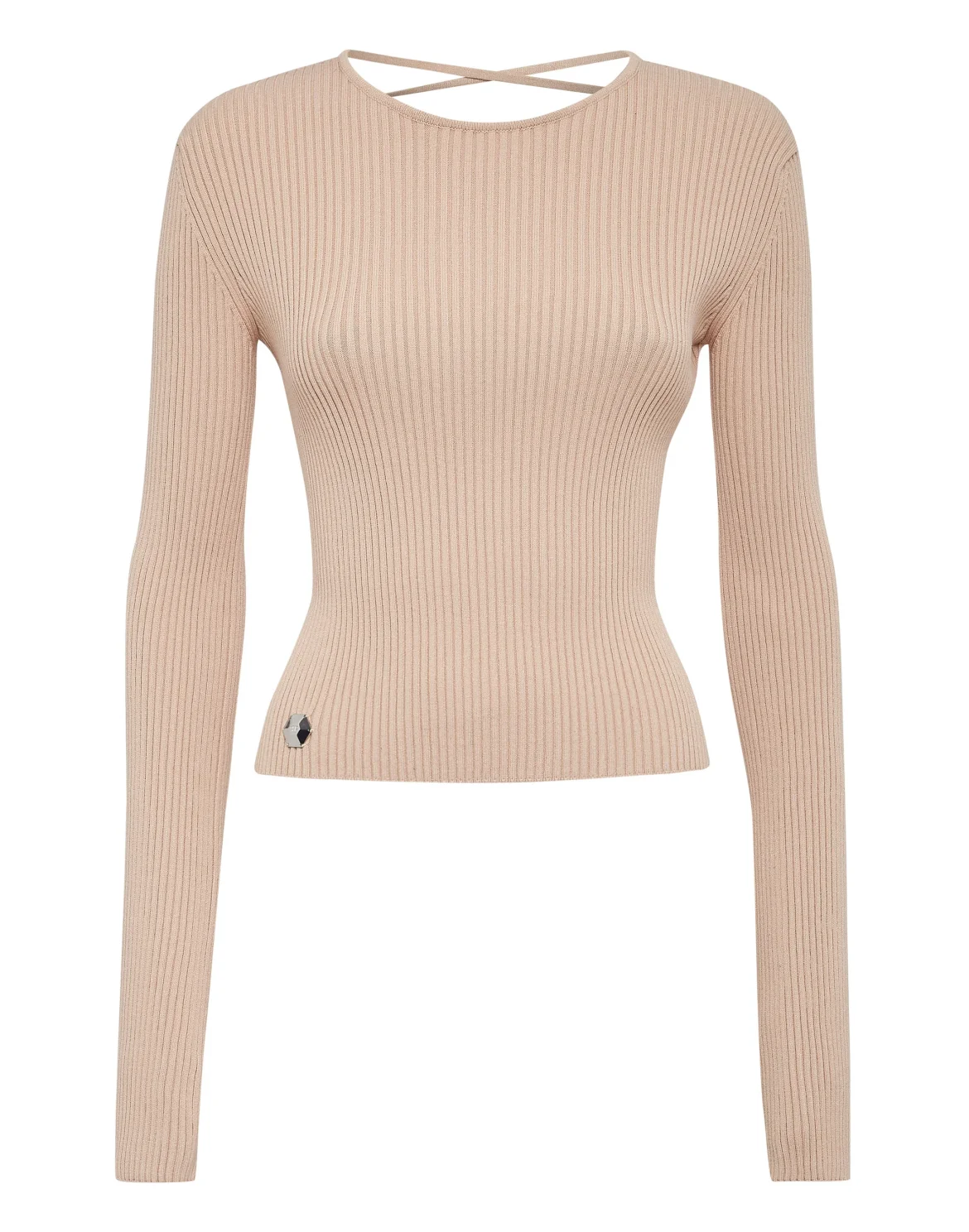 Knit Criss Cross Top, цвет: Бежевый
